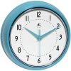 9.5" Retro Metal Wall Clock Turquoise Blue - Infinity Instruments -Clocks Shop unnamed file 794