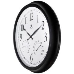 24" Classic Outdoor Wall Clock Black - Infinity Instruments