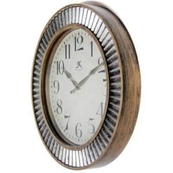 16" Ruche Wall Clock Gold/Silver - Infinity Instruments