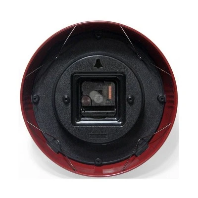 9.5" Retro Metal Wall Clock Red - Infinity Instruments 4 9.5" Retro Metal Wall Clock Red - Infinity Instruments - Image 2