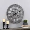 Roman Gear Clock - FirsTime Silver -Clocks Shop unnamed file 827