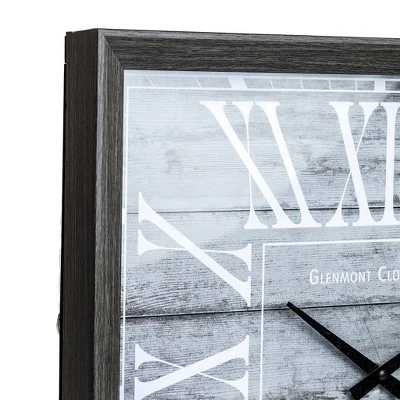 18" Rustic Wall Clock Gray - Patton Wall Decor 4 18" Rustic Wall Clock Gray - Patton Wall Decor - Image 2