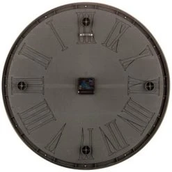 22" Modern Farmhouse Shiplap Wall Clock Black/White - Patton Wall Decor