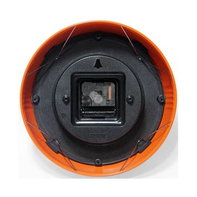 9.5" Retro Metal Wall Clock Orange - Infinity Instruments 4 9.5" Retro Metal Wall Clock Orange - Infinity Instruments - Image 2