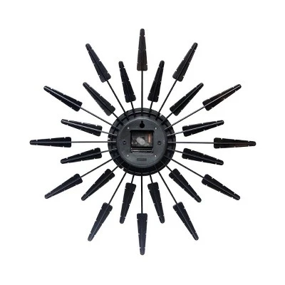 23" Satellite Retro Aluminum Wall Clock Brown - Infinity Instruments 5 23" Satellite Retro Aluminum Wall Clock Brown - Infinity Instruments - Image 3