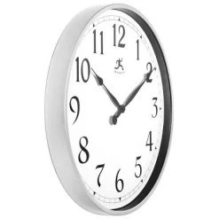 18" Silent Movement Wall Clock Silver - Infinity Instruments