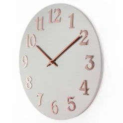 12" Vogue Wall Clock Gray/Rose Gold - Infinity Instruments