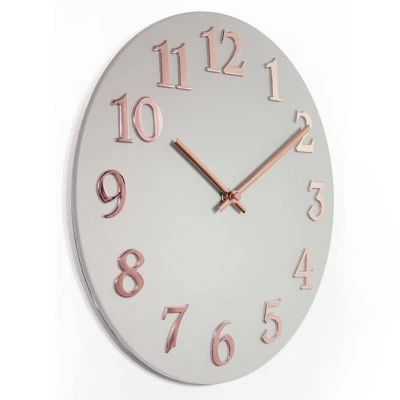 12" Vogue Wall Clock Gray/Rose Gold - Infinity Instruments 4 12" Vogue Wall Clock Gray/Rose Gold - Infinity Instruments - Image 2