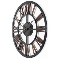 14" Micro Fusion Metal Wall Clock Black - Infinity Instruments