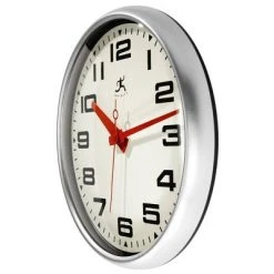 15" Lexington Avenue Wall Clock Matte Silver - Infinity Instruments